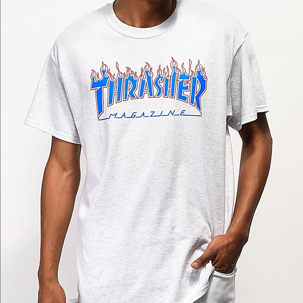Thrasher Magazine White T-Shirt Medium